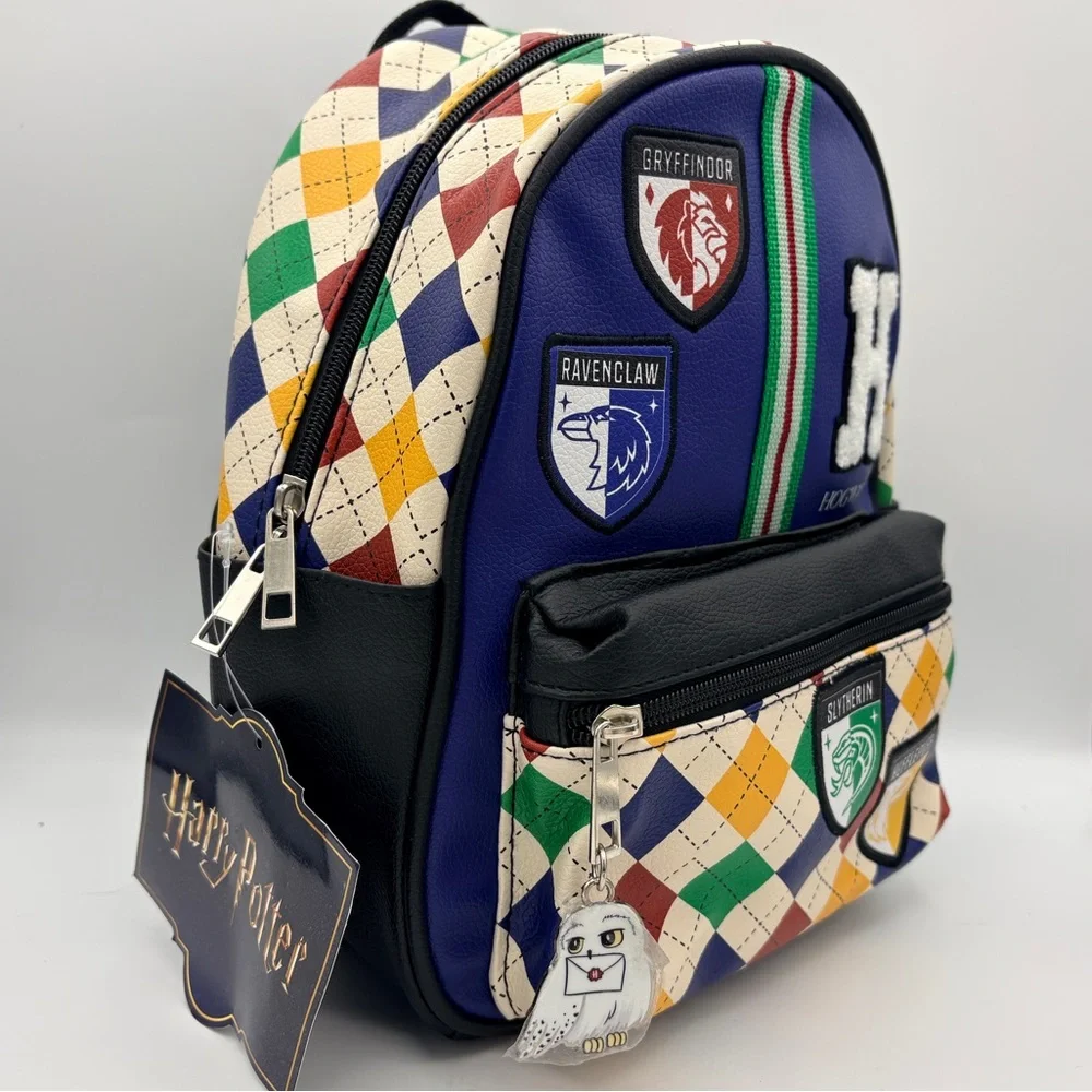Harry Potter Hogwarts Patch Mini Backpack - Argyle Print